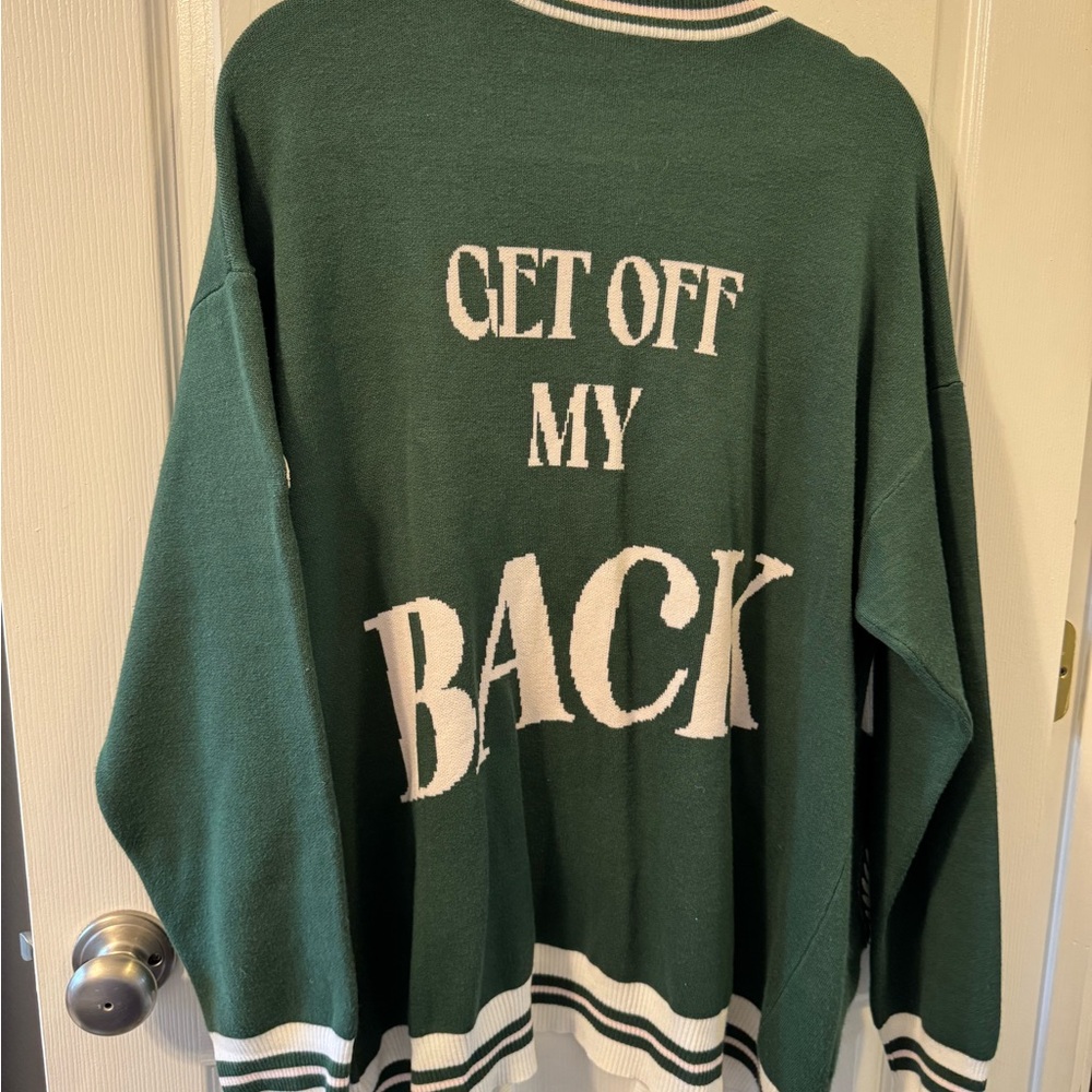 FORE ALL Green Sweater with White Text